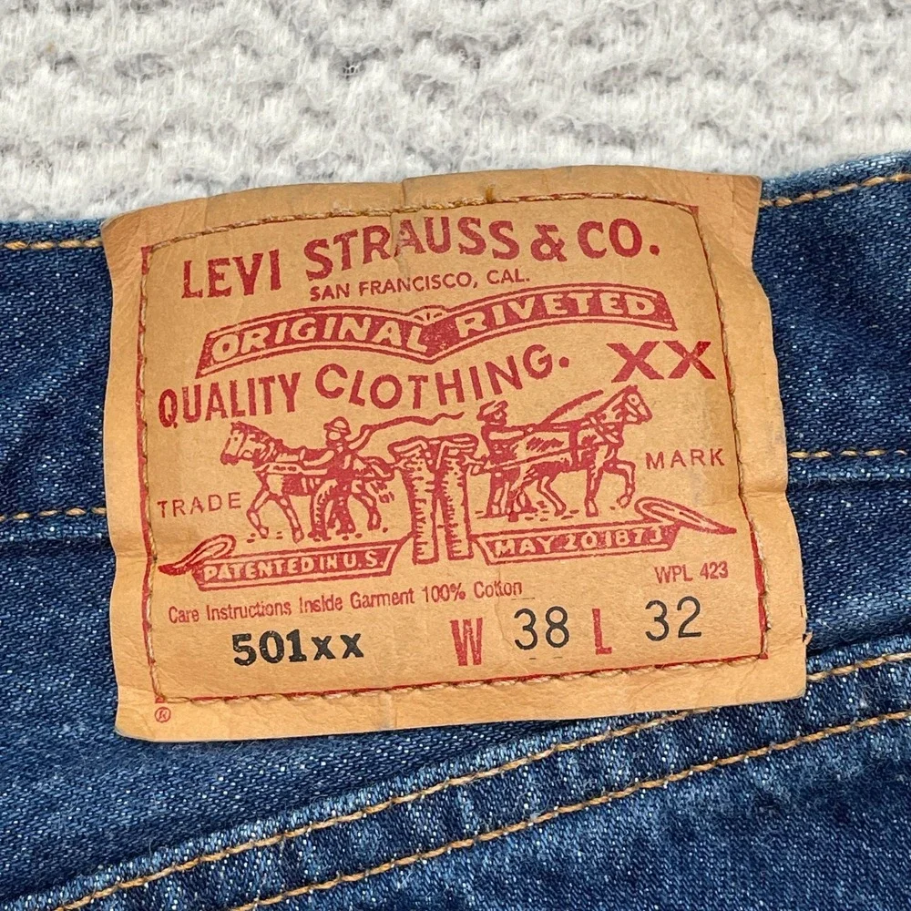 Vintage Levis 501xx‎ Jeans Men's Size 38X32 (Fits 36X29) Y2K Denim Button Fly